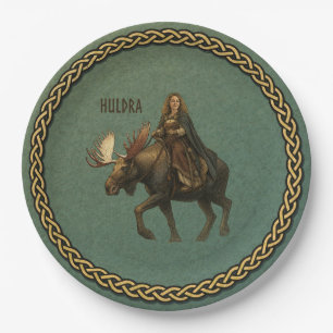Norse Huldra Forest Woman Paper Plate