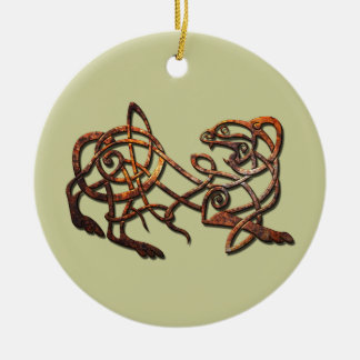 Norse Lion Ceramic Tree Decoration