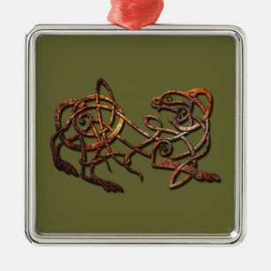 Norse Lion Metal Tree Decoration