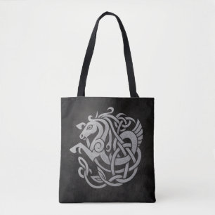 Norse Mythic Horse Knot Design Tote Bag