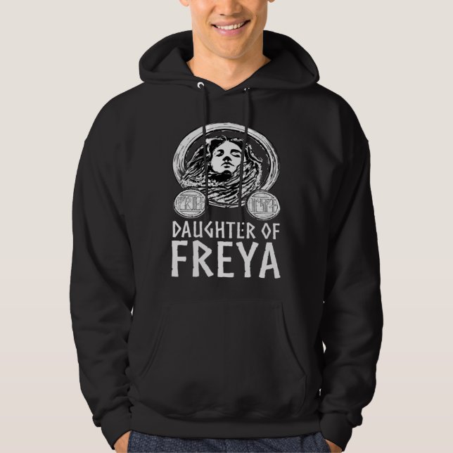 Norse Mythology  Daughter Of Freya  Viking Goddess Hoodie (Front)
