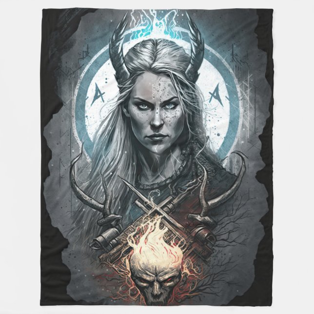 Norse Mythology Freya Blanket (Front)
