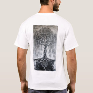 Norse Mythology Yggdrasil Tree Traditional Paintin T-Shirt