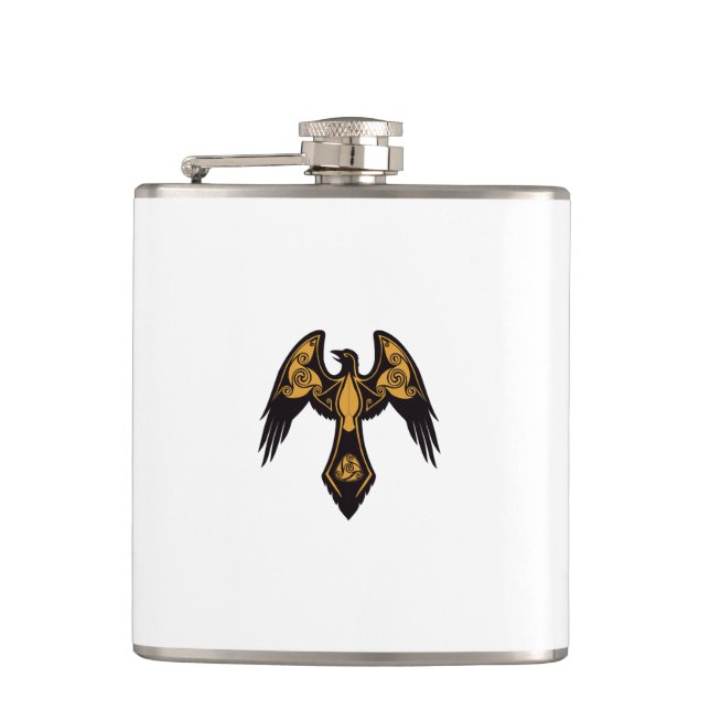 Norse Raven Flask (Front)