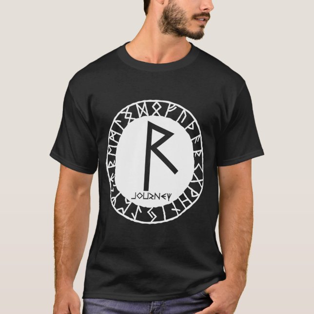 Norse Rune Journey RAIDHO Viking Rune Symbol Celti T-Shirt (Front)