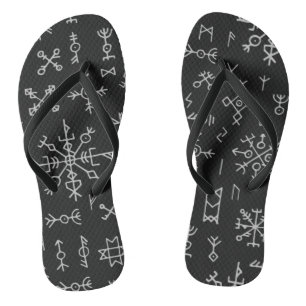 Norse Runes Flip Flops
