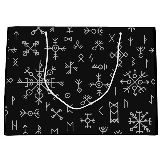 Norse Runes Large Gift Bag (Front)