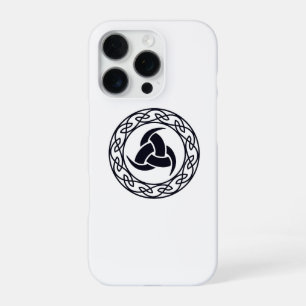 Norse Triple Horn of Odin Symbol Celtic Knot iPhone 16 Pro Case