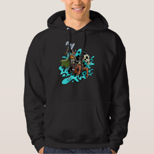 Norse Viking Mythology Skeleton Warrior Rider Hors Hoodie