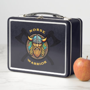 Norse Warrior Metal Lunch Box
