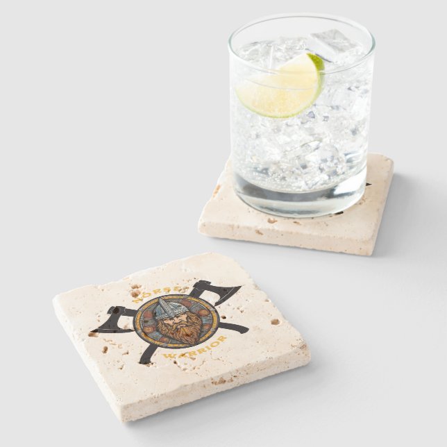 Norse Warrior Stone Coaster (Side)