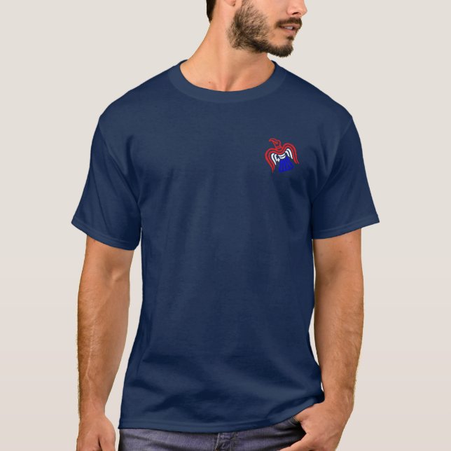 Norsemen - Viking Raven Red White & Blue Shirt (Front)