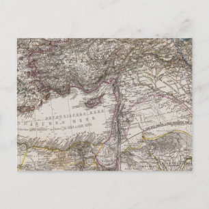 North Africa Map Postcard