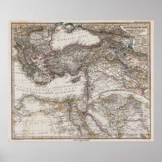 North Africa Map Poster (Front)
