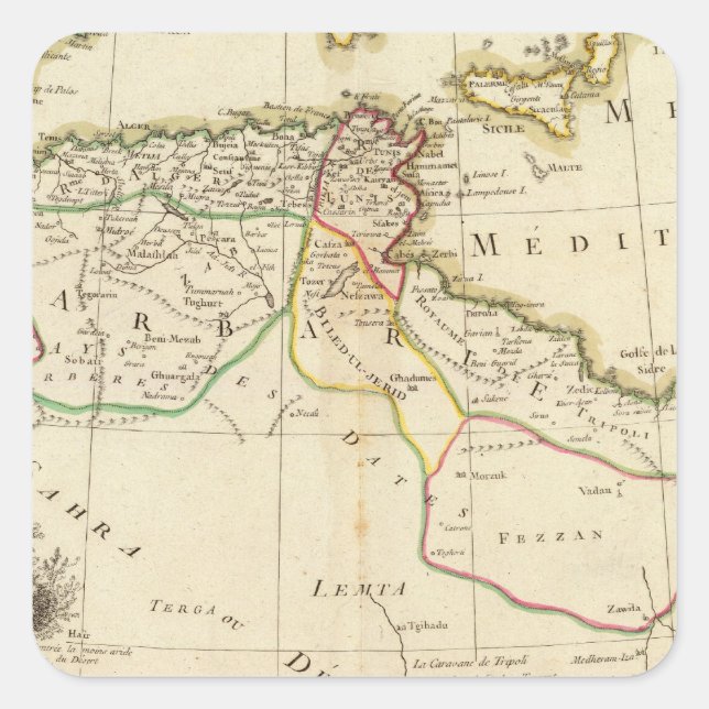North Africa Square Sticker (Front)