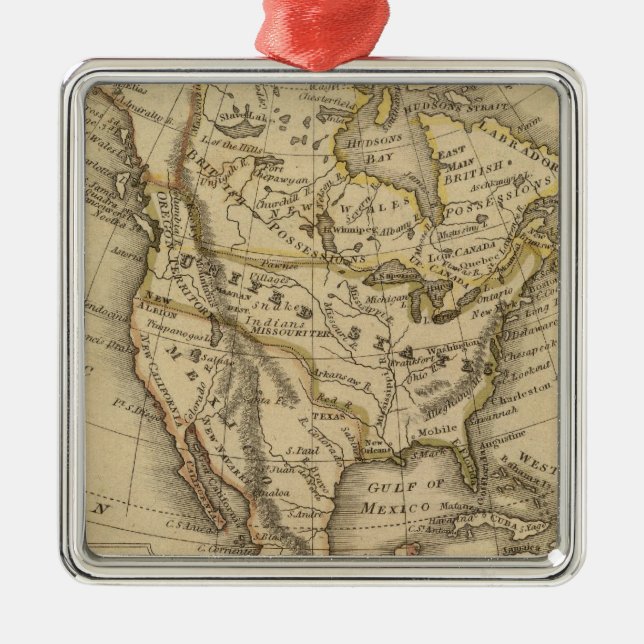 North America 10 Metal Tree Decoration (Front)