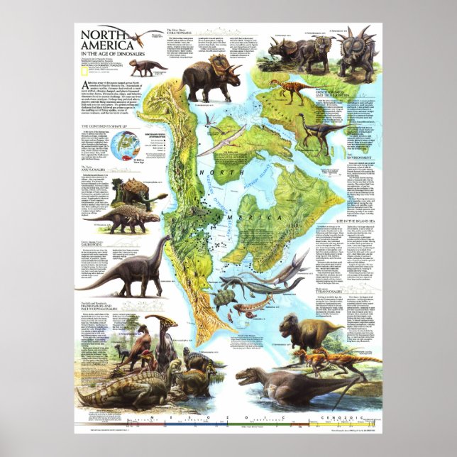 " North America: 1993 In the age of the Dinosaurs Poster (Front)