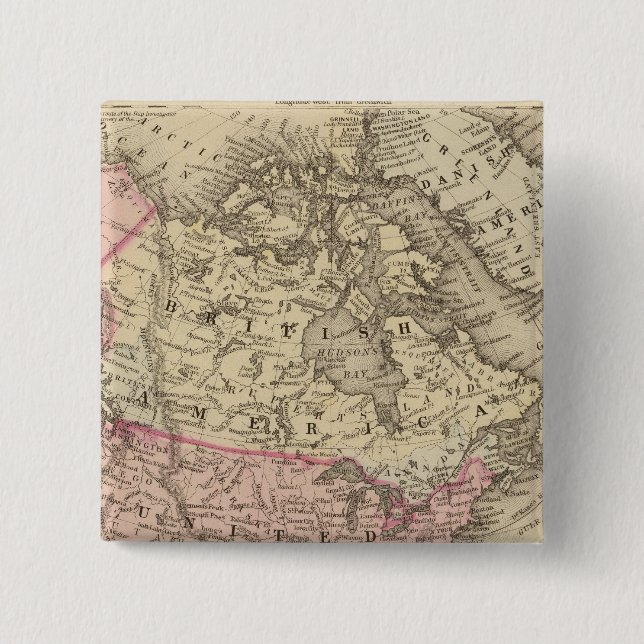 North America 19 15 Cm Square Badge (Front)