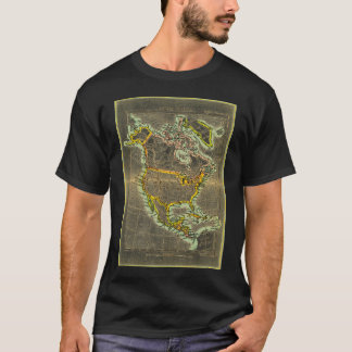 North America 19th Century map tshirt