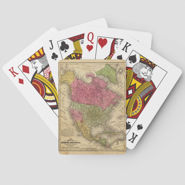 North America. 2 Playing Cards (Back)