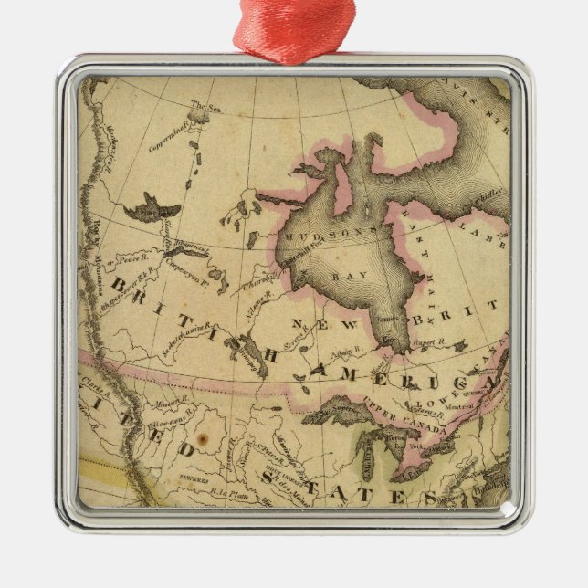 North America 37 Metal Tree Decoration (Front)
