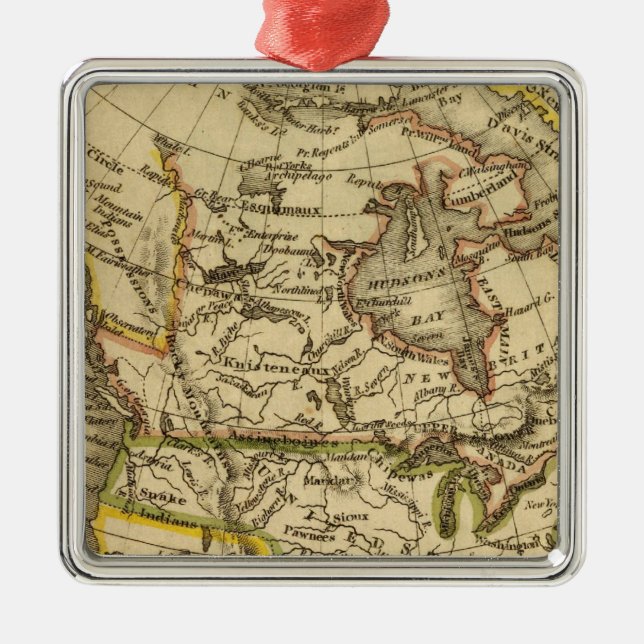 North America 40 Metal Tree Decoration (Front)