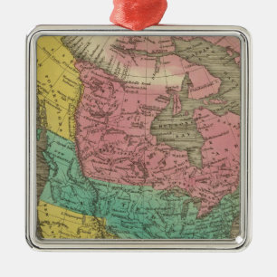 North America 5 Metal Tree Decoration