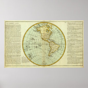 North America and South America Poster