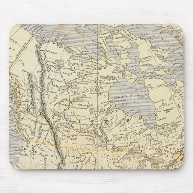 North America Atlas Map 2 Mouse Mat (Front)