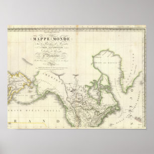 North America Atlas Map Poster