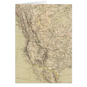 North America Atlas Map showing Indian tribes