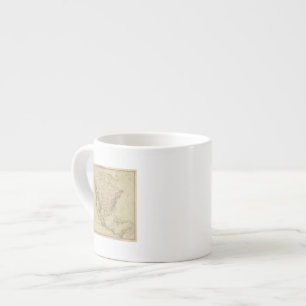 North America Atlas Map showing Indian tribes Espresso Cup