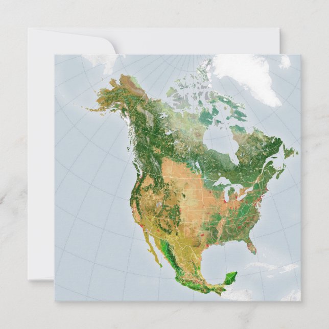 North America by NASA Card (Front)