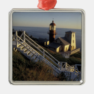 North America, Canada, Quebec, Gaspe Peninsula 2 Metal Tree Decoration