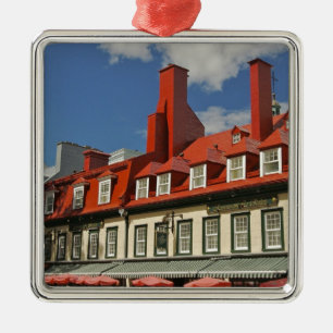 North America, Canada, Quebec, Old Quebec City. 3 Metal Tree Decoration