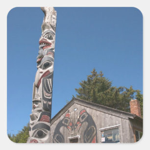 North America, Canada, Queen Charlotte Islands, 3 Square Sticker