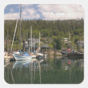 North America, Canada, Queen Charlotte Islands, 4 Square Sticker