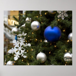 North America. Christmas decorations on tree.