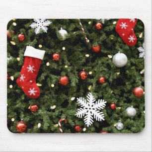 North America. Christmas decorations on tree. 2 Mouse Mat