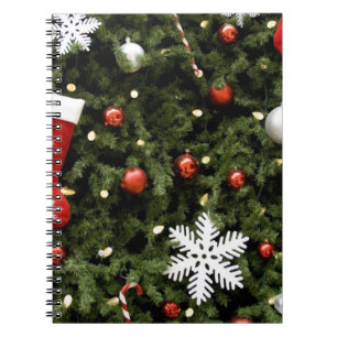 North America. Christmas decorations on tree. 2 Notebook