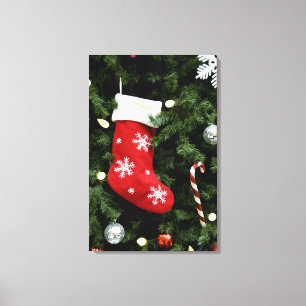 North America. Christmas decorations on tree. 3 Canvas Print