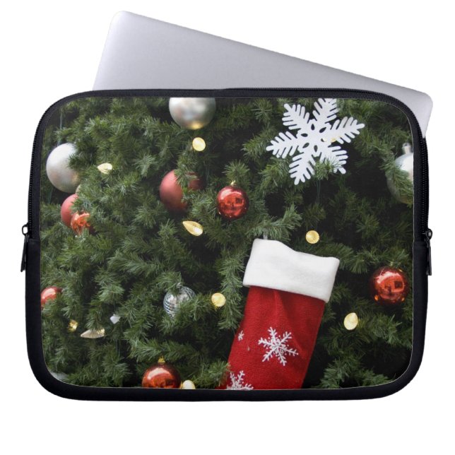 North America. Christmas decorations on tree. 5 Laptop Sleeve (Front)