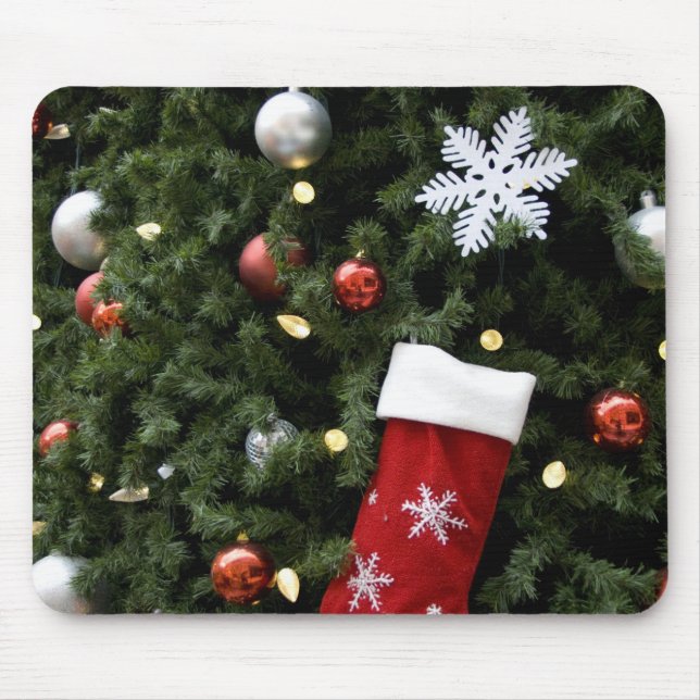 North America. Christmas decorations on tree. 5 Mouse Mat (Front)