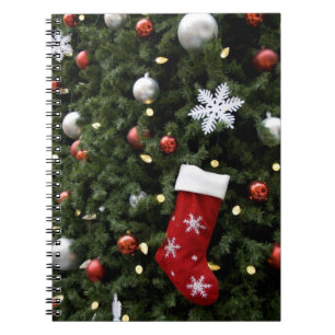 North America. Christmas decorations on tree. 5 Notebook