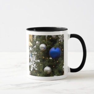 North America. Christmas decorations on tree. Mug