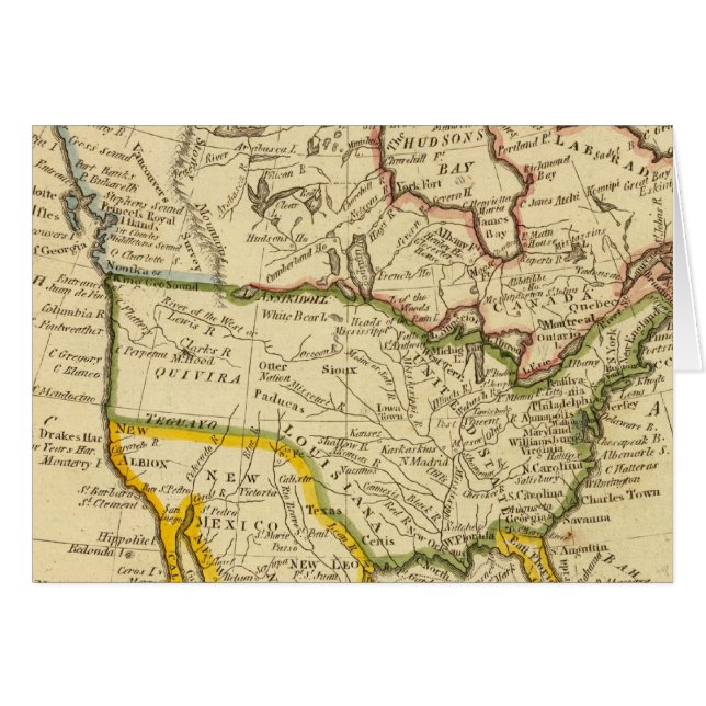North America Engraved map (Front Horizontal)
