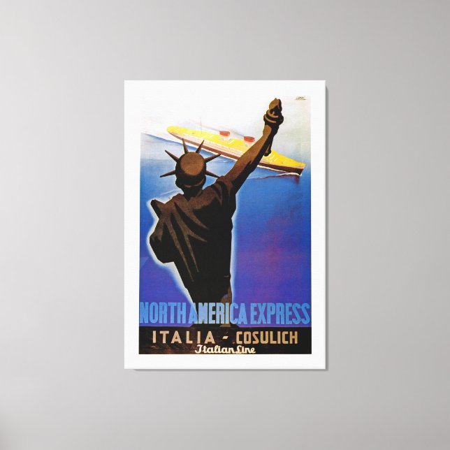 North America Express ~ Italian Line - L Canvas Print (Front)