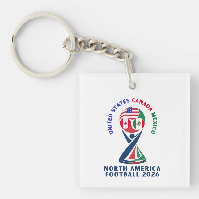 North America Football 2026 | USA Canada Mexico Key Ring (Front)