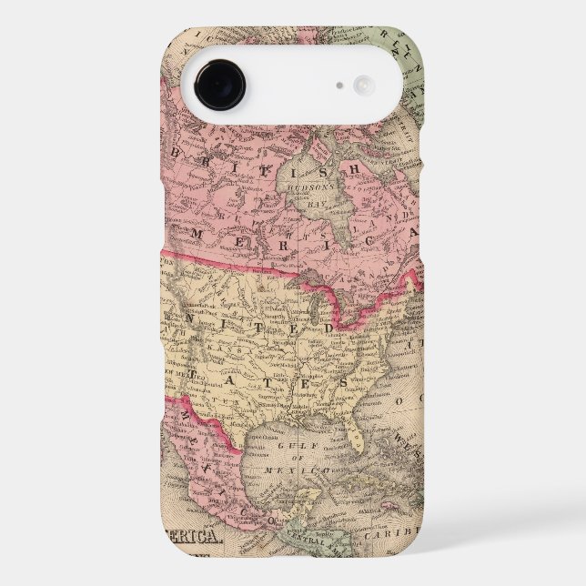 North America Map by Mitchell Case-Mate iPhone Case (Back)