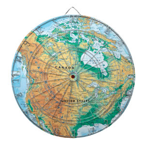 North America Map Dartboard